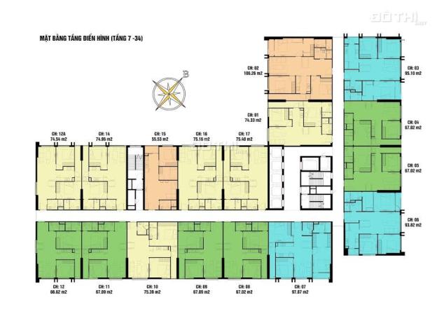 Chính chủ bán gấp căn 1506 (93,82) tòa CT4 chung cư Eco Green City, giá 23,5 tr/m2 (0965 490 578) 8343735