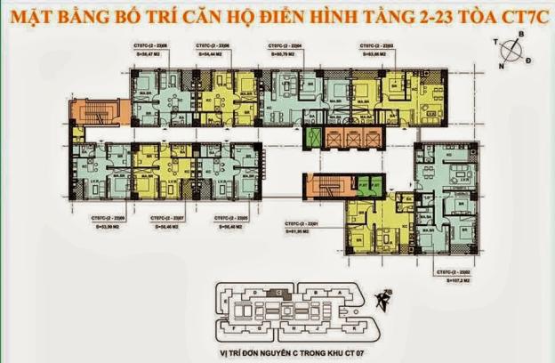 0988.986.502 cần bán gấp căn hộ 2PN, diện tích 54m2, tầng 14, toà CT07C, The Spark Dương Nội 8375786