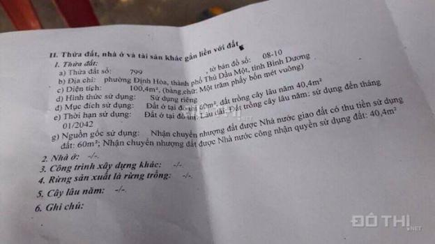 Đất nền Định Hòa, Thủ Dầu Một, Bình Dương, giá rẻ, 5x20m, TC 60m2 giá 550 tr, sổ riêng. 0915386407 8367279