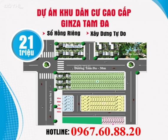 Đất mặt tiền KDC cao cấp Ginza Tam Đa, xây dựng tự do, thanh toán linh hoạt 8369239