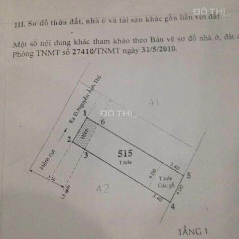 Nhà SH riêng, chính chủ Nguyễn Ảnh Thủ, Q12, DT 64m2 cần bán(có thương lương) 8376541