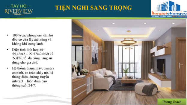 Bán căn hộ chung cư tại dự án Tây Hồ River View, Tây Hồ, Hà Nội, diện tích 64m2, giá 24 triệu/m² 8394969