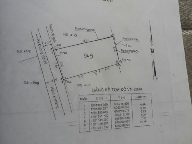 Bán đất đường Số 19 - Quốc lộ 13, Hiệp Bình Phước, DT 7.05*16.05m. Giá rẻ 8615394