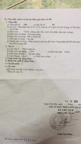 Bán đất tại đường 8, Phường Linh Trung, Thủ Đức, Hồ Chí Minh, diện tích 76m2 giá 33 triệu/m2 8516328