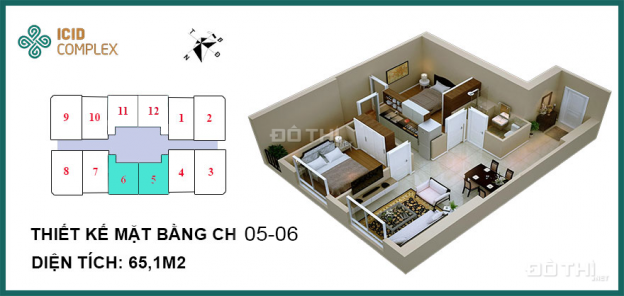 Chính chủ cần bán gấp suất ngoại giao căn hộ ICID Complex diện tích 64,9m2 rẻ nhất tòa nhà 8583639