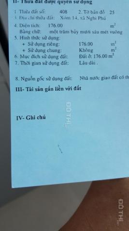 Bán đất tại đường Hoàng Phan Thái, Xã Nghi Phú, Vinh, Nghệ An, diện tích 176m2 giá 12,5 triệu/m² 8716662