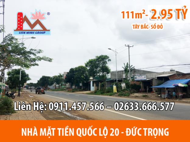 Bán gấp nhà mặt tiền Quốc lộ 20, Đức Trọng, giá 2.950 tỷ 8915705