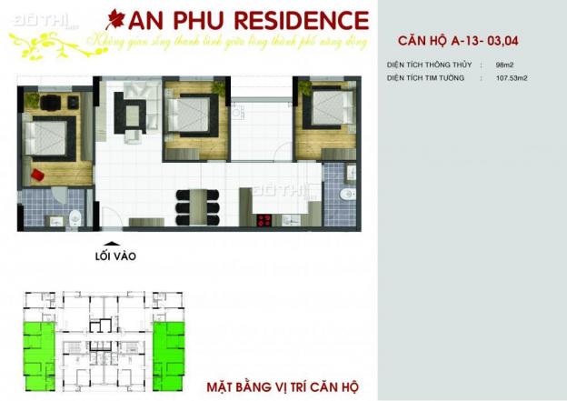 Bán căn chung cư An Phú, diện tích 70m2, hướng Đông Nam 8760598