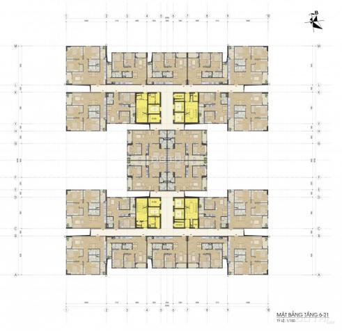 Cấn nhượng lại căn 52m2 tòa H1 chung cư HUD 3 Nguyễn Đức Cảnh, ban công chính Nam 8769428