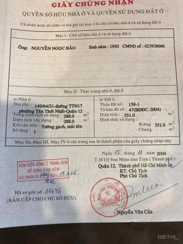 Bán đất tặng nhà xưởng mặt phố Dương Thị Giang, Tân Thới Nhất, Q.12, 1% HH. Giá 75 tỷ, 0949201777 8800420