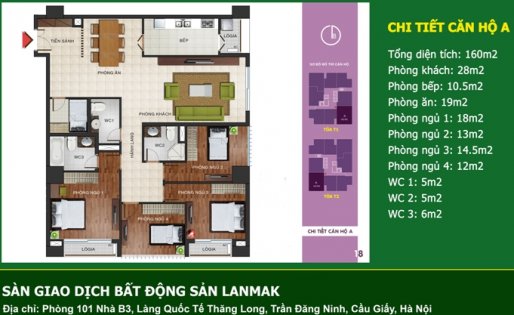 Cho thuê mặt sàn thương mại tầng 2, toà N04B-T1, khu Ngoại Giao. DT 255m2, giá 147 nghìn/m2/th 8886143