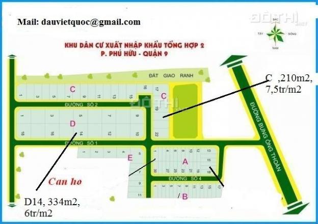 Bán đất nền sổ đỏ dự án Xuất Nhập Khẩu, Quận 9, góc 2 MT, giá 65 tr/m2 8953255