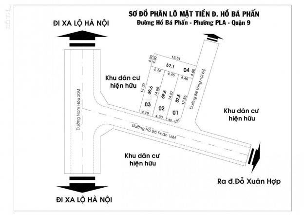 Bán đất tại mặt tiền đường Hồ Bá Phấn, ngay ngã tư Nam Hòa, cách Xa Lộ Hà Nội 300m 8990830