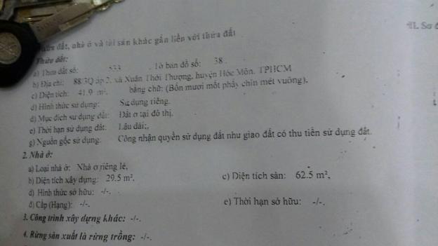 Bán nhà phố nhỏ SHR, 41.9m2, gần chợ Đại Hải, Phan Văn Hớn, Hóc Môn 9064594