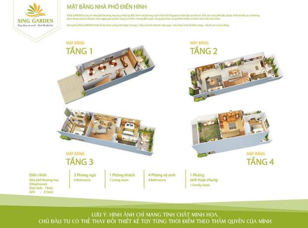 Chính chủ cần bán 3 lô nhà phố đẹp nhất dự án Sing Garden, Bắc Ninh 9079869