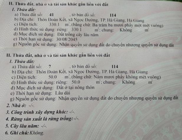 Cần bán đất đã có bìa đỏ chiều dài 47m, chiều rộng 8m 9300201