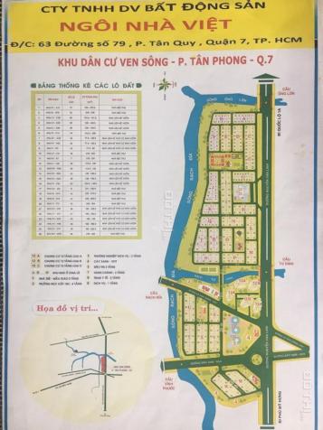 Bán lô O14 đường Số 6 khu dân cư Ven Sông Phường Tân Phong, Q7, giá 80tr/m2 9114291