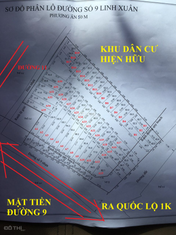 Mở bán 54 nền, mặt tiền + nội bộ tại đường số 9, phường Linh Xuân, Thủ Đức, 25tr/m2, SHR, XDTD 9112696