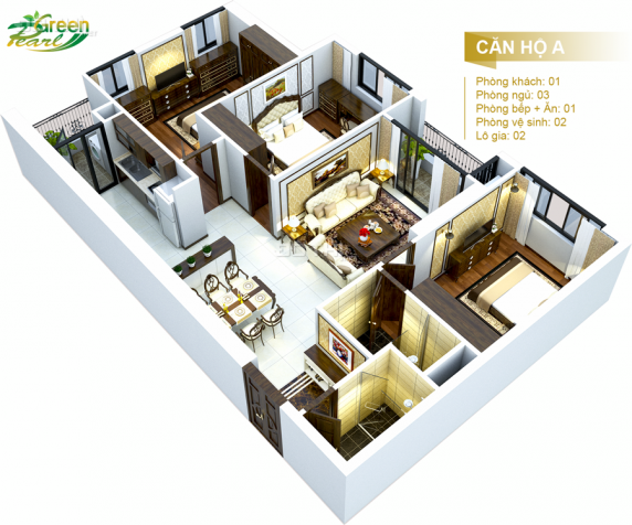 Căn góc 4PN, full nội thất của dự án Green Pearl 378 Minh Khai, chỉ 34tr/m2, 0989589990 9123601