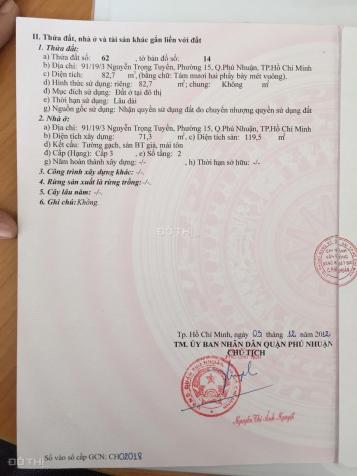 Bán nhà HXH 91/19/3 Nguyễn Trọng Tuyển, P. 15, Q. Phú Nhuận. DT: (3.8 x 23)m Đông Nam 9173287