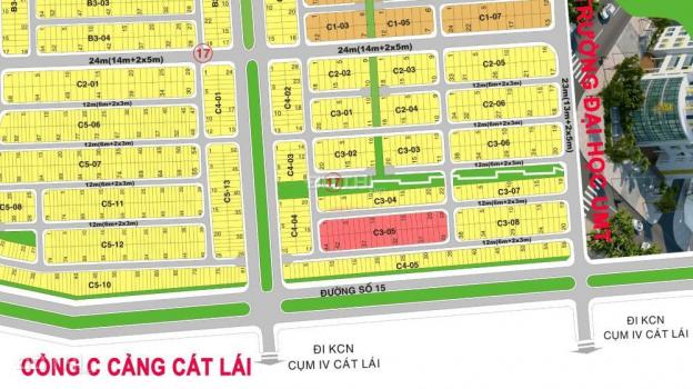 Bán đất sổ đỏ Cát Lái, hướng Đông Nam, gần cổng C, 7x20m, tiện đầu tư, giá 29 triệu/m2 8995120