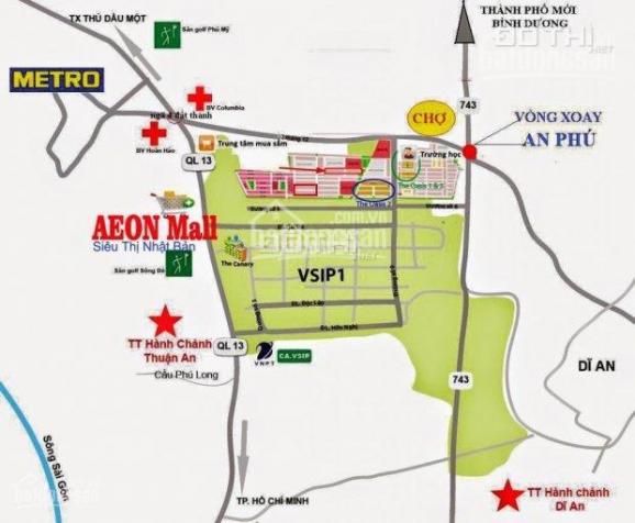 Bán đất tại dự án khu đô thị VSIP 1 mới, Thuận An, Bình Dương, DT 80m2, giá 1.44 tỷ. 0962 068 337 9273280