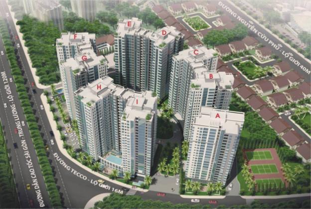 Căn hộ Tecco Town, 54,5m2, tầng 17, block H, giá dưới 800 triệu 9641597