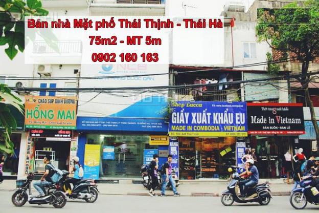 Bán nhà mặt phố Thái Thịnh, MT 5m, kinh doanh, 200 tr/m2. LH 0902 160 163 9334494