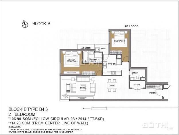 Cần bán căn hộ tầng 24 tháp B chung cư Mulberry Lane Mỗ Lao 114m2, 2 phòng ngủ, 3 tỷ 9659903