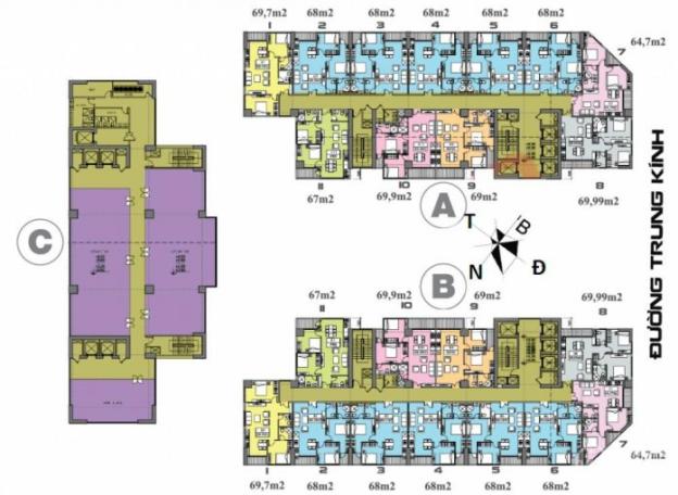 Tôi thọ chủ bán chung cư 219 Trung Kính căn 1506 tòa B, DT 68m2, giá 30.5tr/m2. LH 0981129026 10872559