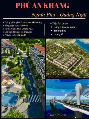 Bán đất nền dự án khu đô thị Phú An Khang, Tư Nghĩa, Quảng Ngãi. Diện tích 100m2, giá 550 triệu/nền 10960098