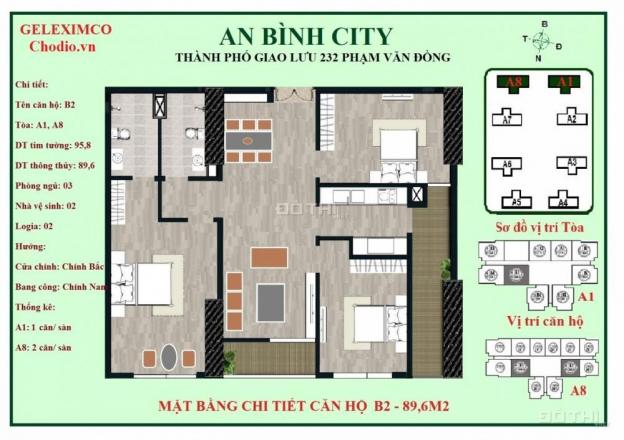 Bán căn hộ 3 phòng ngủ, giá rẻ duy nhất còn lại tại dự án An Bình City, Thành Phố Giao Lưu, HN 11028310