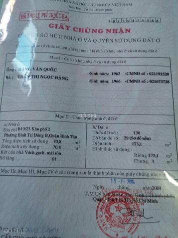 Nhà mặt tiền chợ Bình Trị Đông, Tỉnh Lộ 10, Quận Bình Tân, 5x35m, giá 15,5 tỷ 11048595