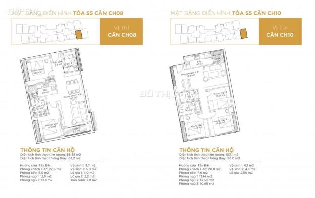 Bán CHCC Sunshine City, DT 92.23m2, 2PN, 2WC, hướng ĐN, giá 3,07 tỷ full nội thất 10909876