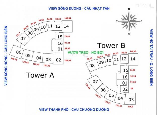 Bán căn hộ chung cư tại Mipec Riverside, Long Biên, Hà Nội diện tích 85m2, giá 2.9 tỷ 11163417