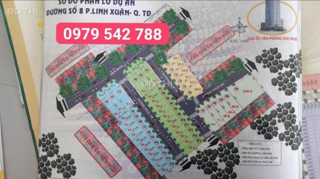 Mở bán đất nền ngay chợ đường Số 8, Linh Xuân, Thủ Đức, sổ hồng, DT 50m2 - 77m2, LH 0979542788 10638440