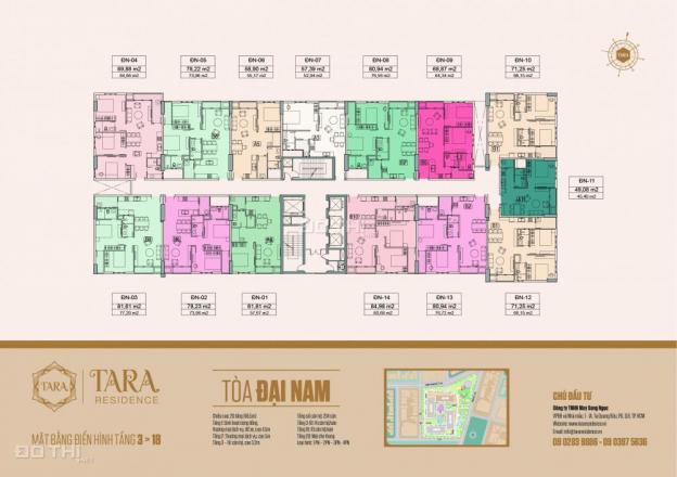 Bán lại căn Tara Residence Q8, đường Tạ Quang Bửu, tầng 7, DT 80.94m2, hỗ trợ vay 11234071