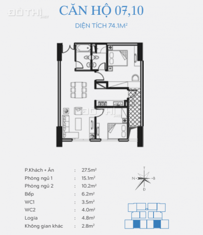 Căn hộ 3 phòng ngủ, 100.95m2 duy nhất của dự án Smile Building, giá cực tốt chỉ 24tr/m2 11289391