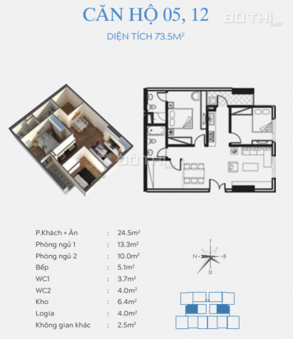 Căn hộ 3 phòng ngủ, 100.95m2 duy nhất của dự án Smile Building, giá cực tốt chỉ 24tr/m2 11289391