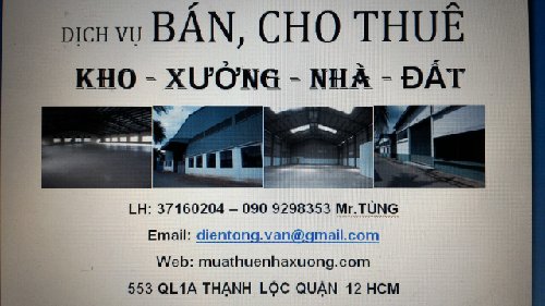 Muathuenhaxuong.com--Cho thuê kho, nhà xưởng, P. Thạnh Lộc, Thạnh Xuân, Thới An,... Quận 12 7993348