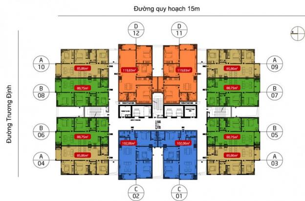 Sở hữu căn hộ Trương Định Complex, giá chỉ từ 23,5 tr/m2, tặng 1 cây vàng, LH: 0968317986 11508503