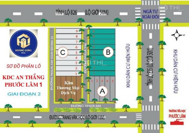 Bán đất tại dự án KDC An Thắng Phước Lâm 4, Cần Giuộc, Long An. dt 100m2, 750 triệu ,sổ đỏ từng nền 11451772