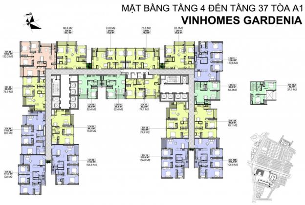 Bán căn hộ chung cư tại dự án Vinhomes Gardenia, Nam Từ Liêm, Hà Nội, DT 81m2, giá 2.6 tỷ 11582453