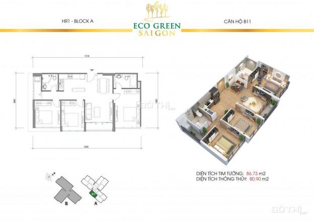 Căn hộ Eco Green mặt tiền Nguyễn Văn Linh, Q7 chỉ từ 2.3 tỷ/2PN. Liên hệ 0938 199 552 Bảo Đại 11583551