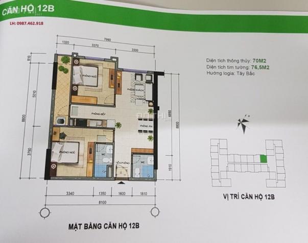 Bán căn 70m2, chung cư 282 Nguyễn Huy Tưởng, Thanh Xuân, giá 1.4 tỷ 11773612