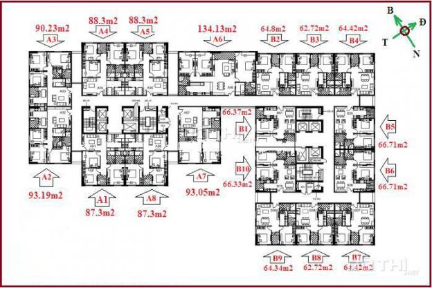 Bán căn hộ 3PN, DT 88.3m2, view sông Hồng tầng đẹp CC Udic 122 Vĩnh Tuy. LH 0962.558.742 11515467