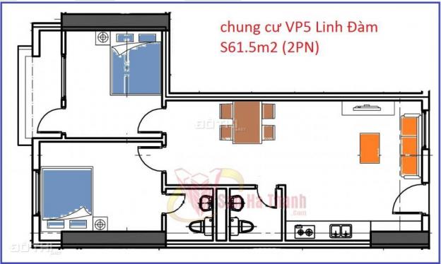 Bán căn góc tầng 9 VP5 diện tích 61.5m2 x 2PN, Linh Đàm 11962447