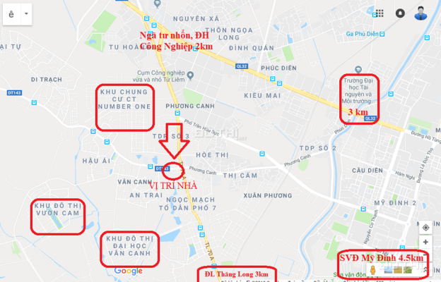 Nhà 3 tầng ngay ngã tư Vân Canh, Hoài Đức, 1.53 tỷ 12045213