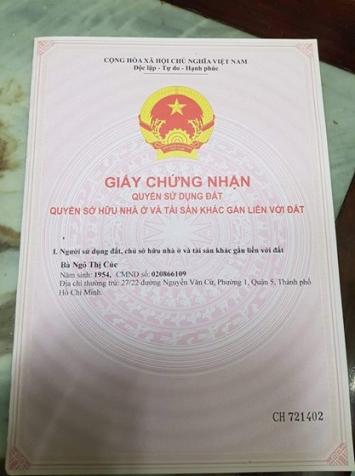 Chính chủ cần bán nhà Quận 5, Nguyễn Văn Cừ, giá 3,5 tỷ (4x5)m, nở hậu 12223930