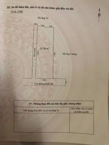 Bán phá giá, đất mặt đường Kiều Hạ, Đông Hải 2, Hải An, HP. DT 261m2, 3,52 tỷ 12091483